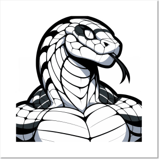 Anthro Scalie Snake Portrait Art Posters and Art